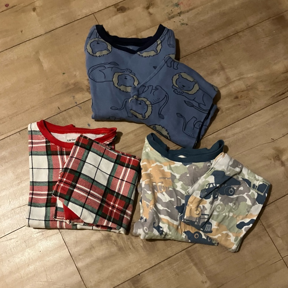 Carter's Red & White Plaid Kids Pajama Top